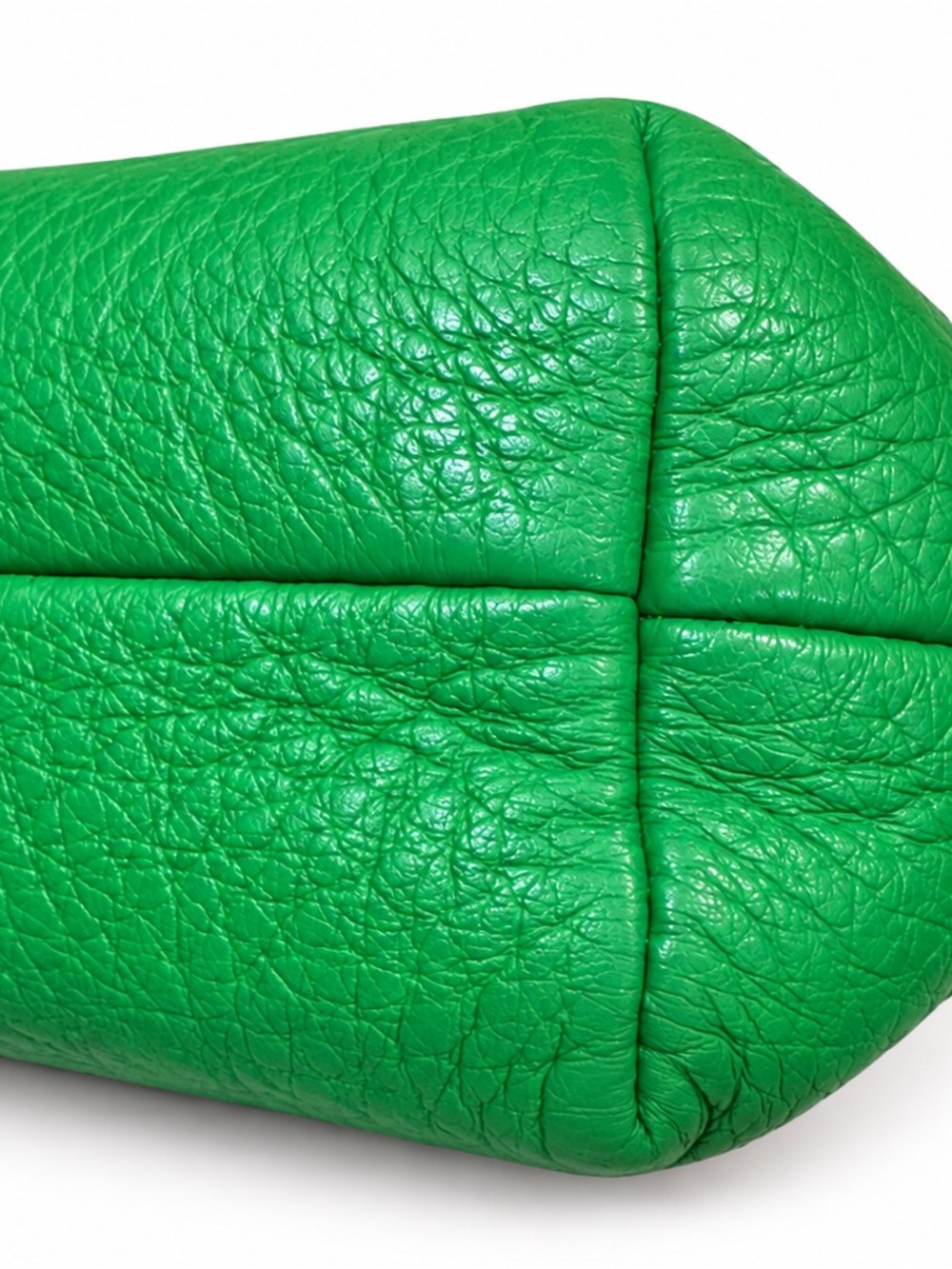 Michael Kors Leather Wristlet, Cream and Green Two Tone - Picture 5 of 7